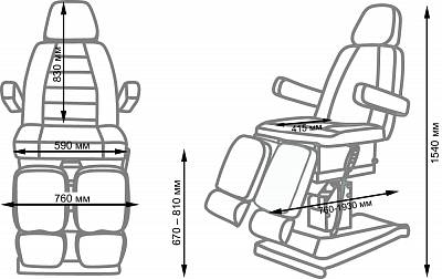 Педикюрное кресло СИРИУС-08 Белый: вид 11