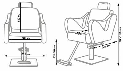 Парикмахерское кресло МД-366 с откидывающейся спинкой: вид 6